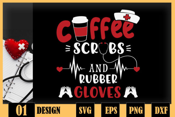 Coffee Scrubs and Rubber Gloves Nurse Design Review