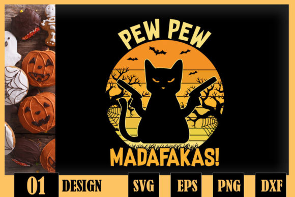 Review: Cat Pew Pew Madafakas Halloween Design