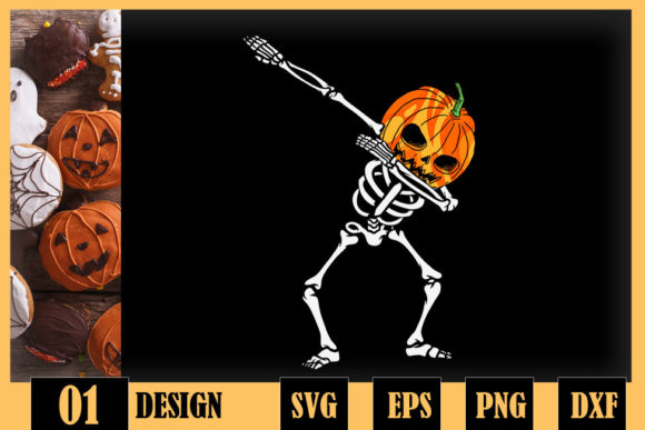 Review: Dabbing Skeleton Pumpkin Halloween Design