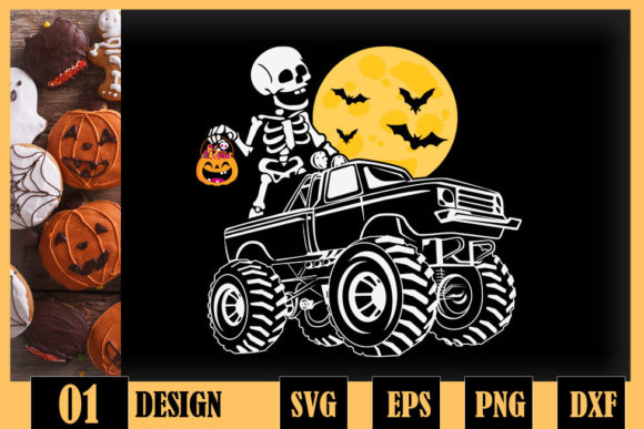 Review: Halloween Skeleton Riding Monster Truck Design